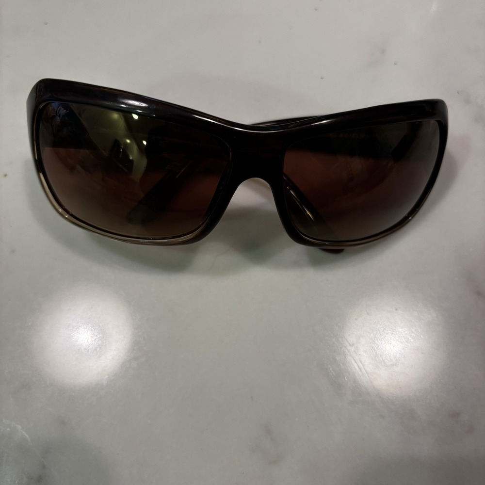 Maui Jim Wrap Polarized Sunglasses Palms MJ 111-01 Chocolate Bronze Unisex - Picture 2 of 7